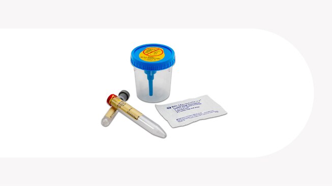 <p>Pre-kitted collection options for added efficiency and consistency, in addition to bulk components to meet your specific needs</p>
<ul><li> BD Vacutainer<sup>®</sup> complete urine collection kits</li></ul>
