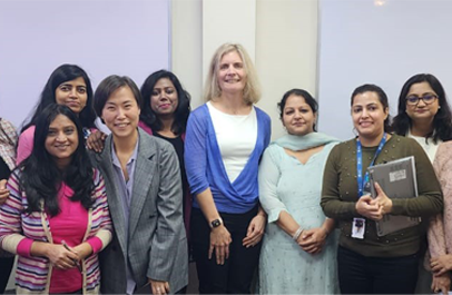 Diverse group of female BD associates participating in events celebrating International Women's Day