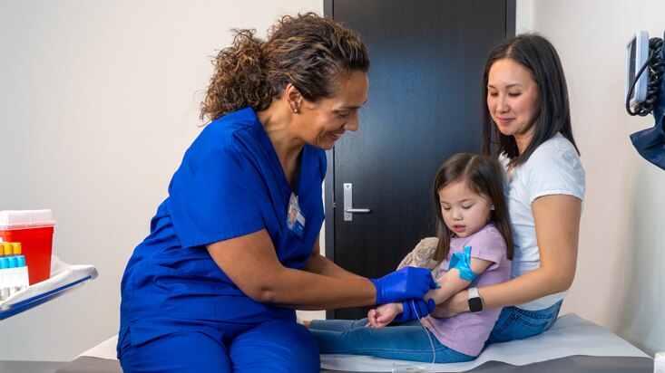 Nurse wth patient